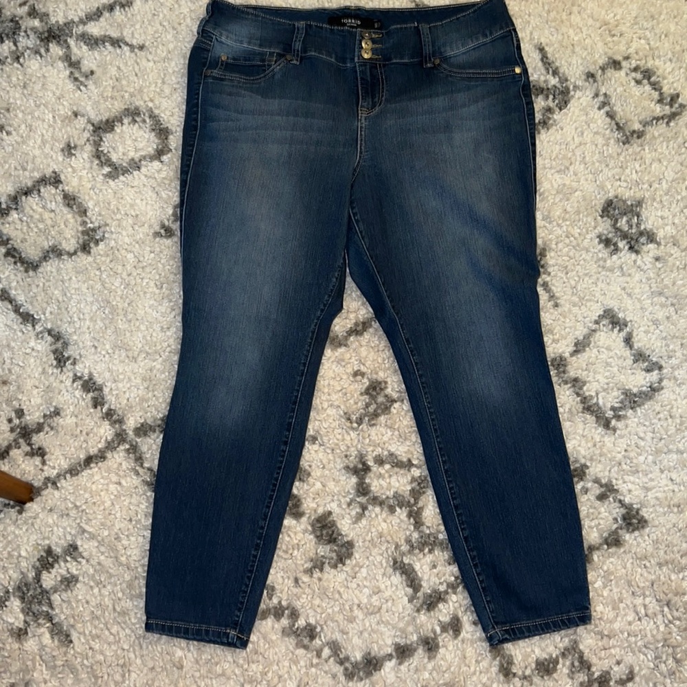 Dark skinny jeans. Torrid. Size 18 short